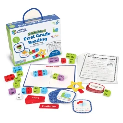 Educators Resource Learning Resources Skill Builders! 1st Grade Activities - 3-Pack Bundle for Reading, Math, and Shapes* Preschool Learning & Development Toys