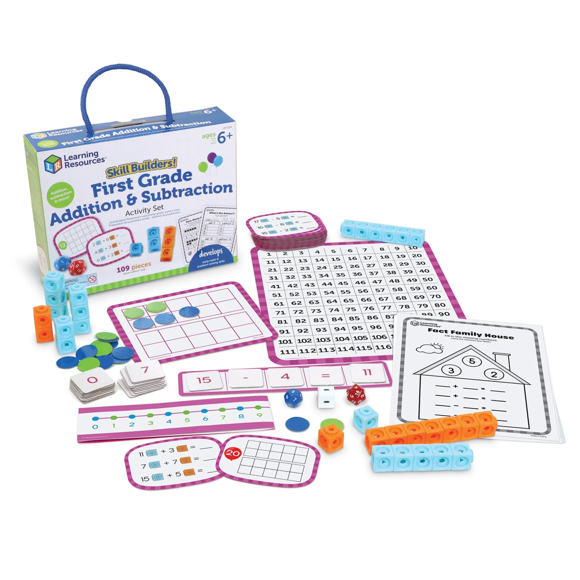 Educators Resource Learning Resources Skill Builders! 1st Grade Activities - 3-Pack Bundle for Reading, Math, and Shapes* Preschool Learning & Development Toys