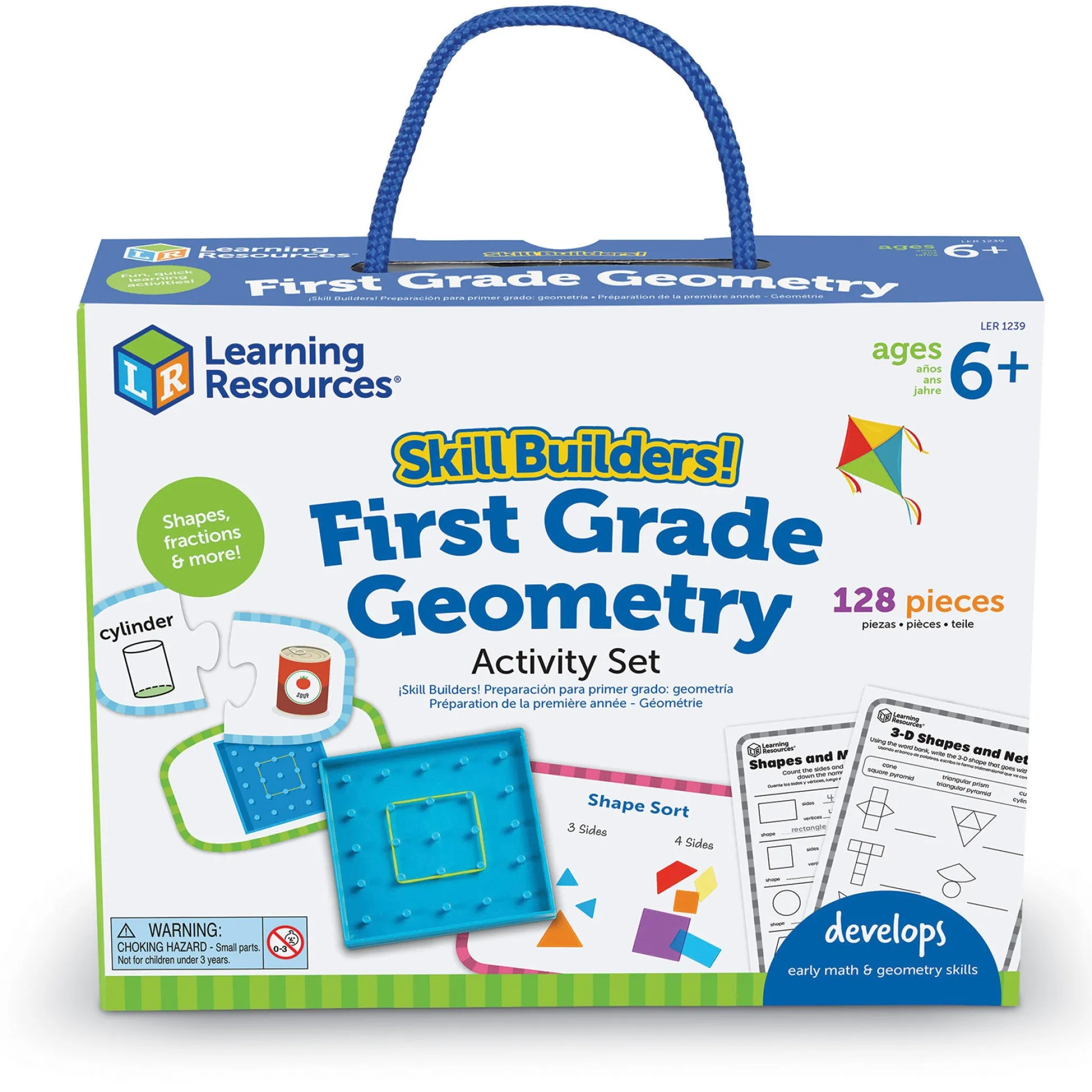 Educators Resource Learning Resources Skill Builders! 1st Grade Geometric Shapes - Math Mastery Set* Math Toys|Math, Counting & Time