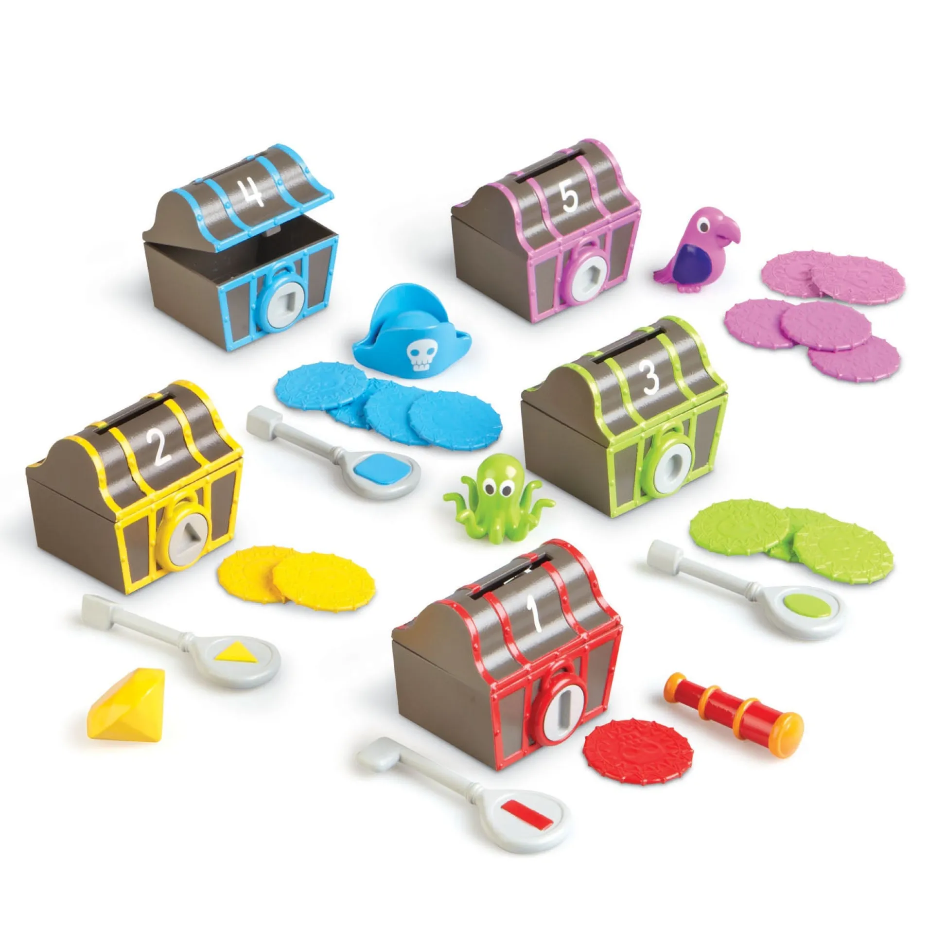 Educators Resource Learning Resources Sorting Surprise Treasure Chests - Color & Shape Discovery* Preschool Education Toys & Activities