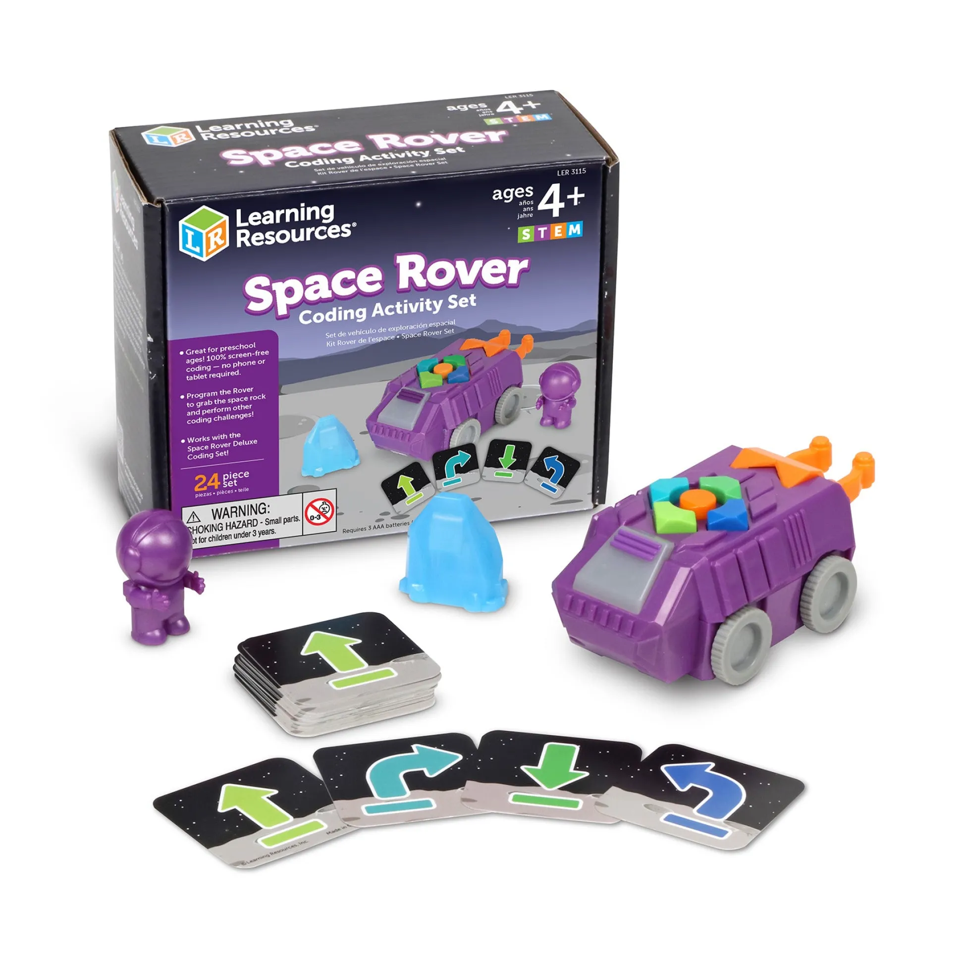Educators Resource Learning Resources Space Rover Coding Set - Screen-Free Programming Adventure* Robotics & Coding