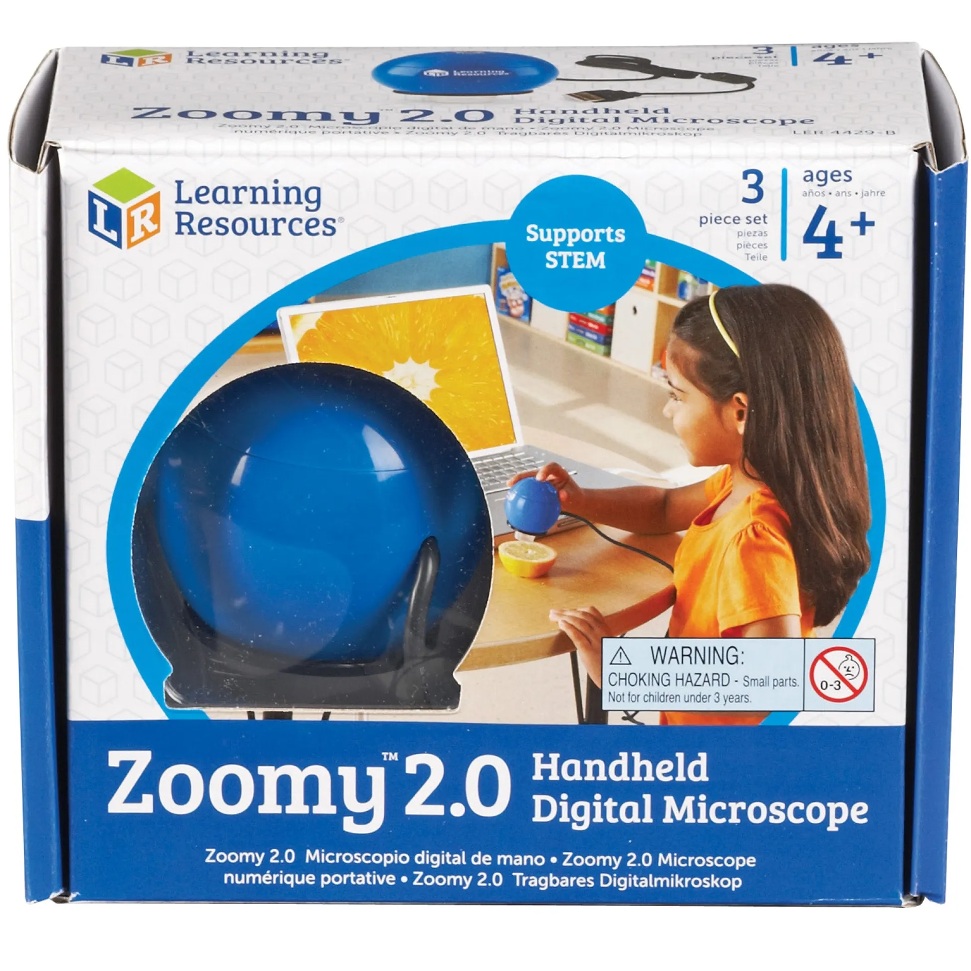 Educators Resource Learning Resources Zoomy 2.0 Handheld Digital Microscope - Electric Blue* Science & Discovery