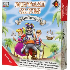 Educators Resource Learning Well Games Context Clues Pirate Treasure Game - Red Level 2.0-3.5* Role-Playing Games|Board Games