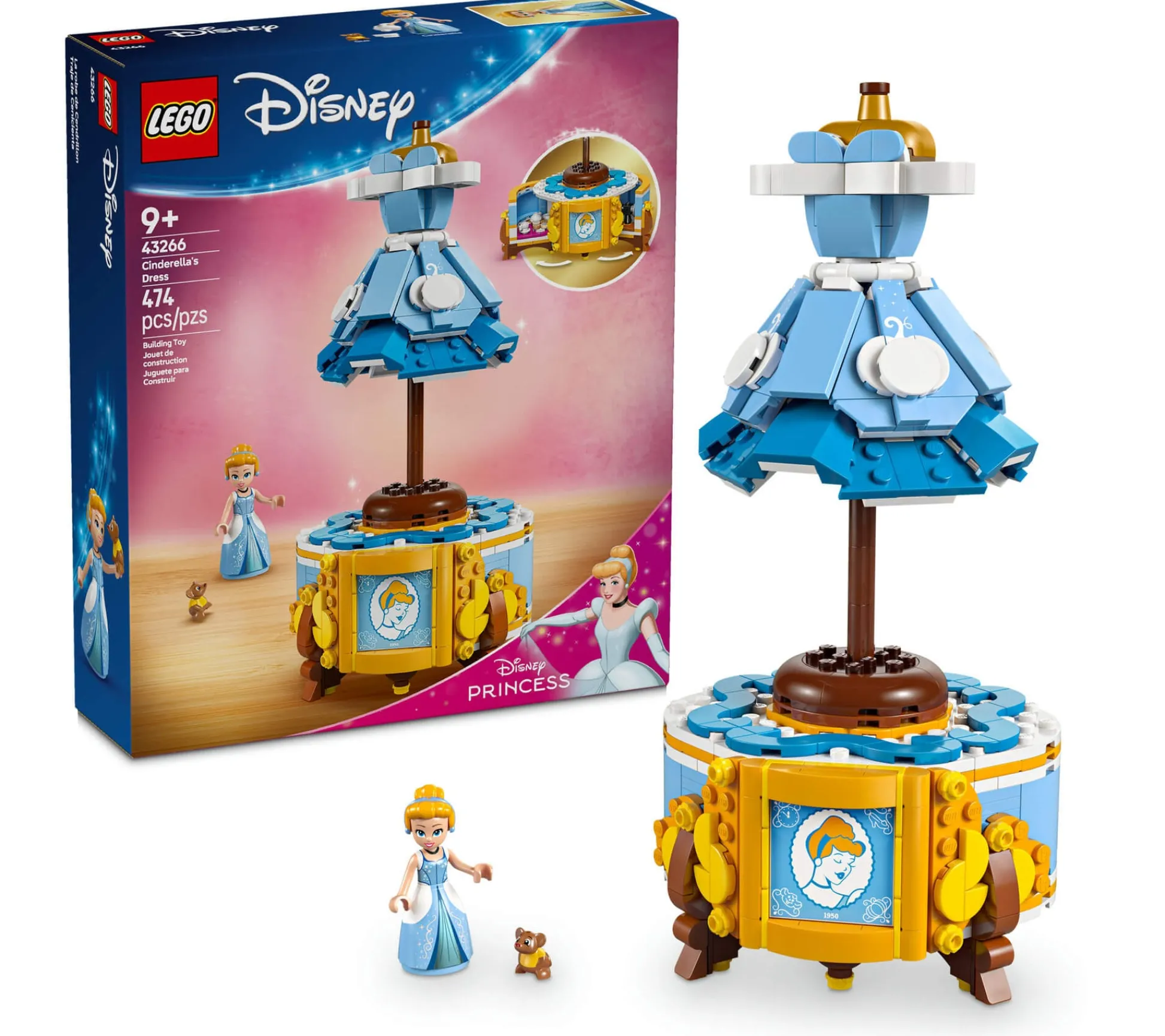 ToyHouse LEGO | Disney Princess Cinderella’s 474-Piece Dress Building Kit - with Gus* Lego Disney|Lego Shop
