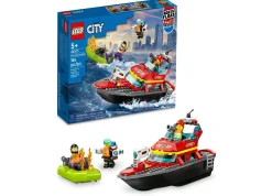 ToyHouse LEGO City Fire Rescue Boat 60373 with Floating Feature and 4 Minifigures* Lego City|Lego Shop