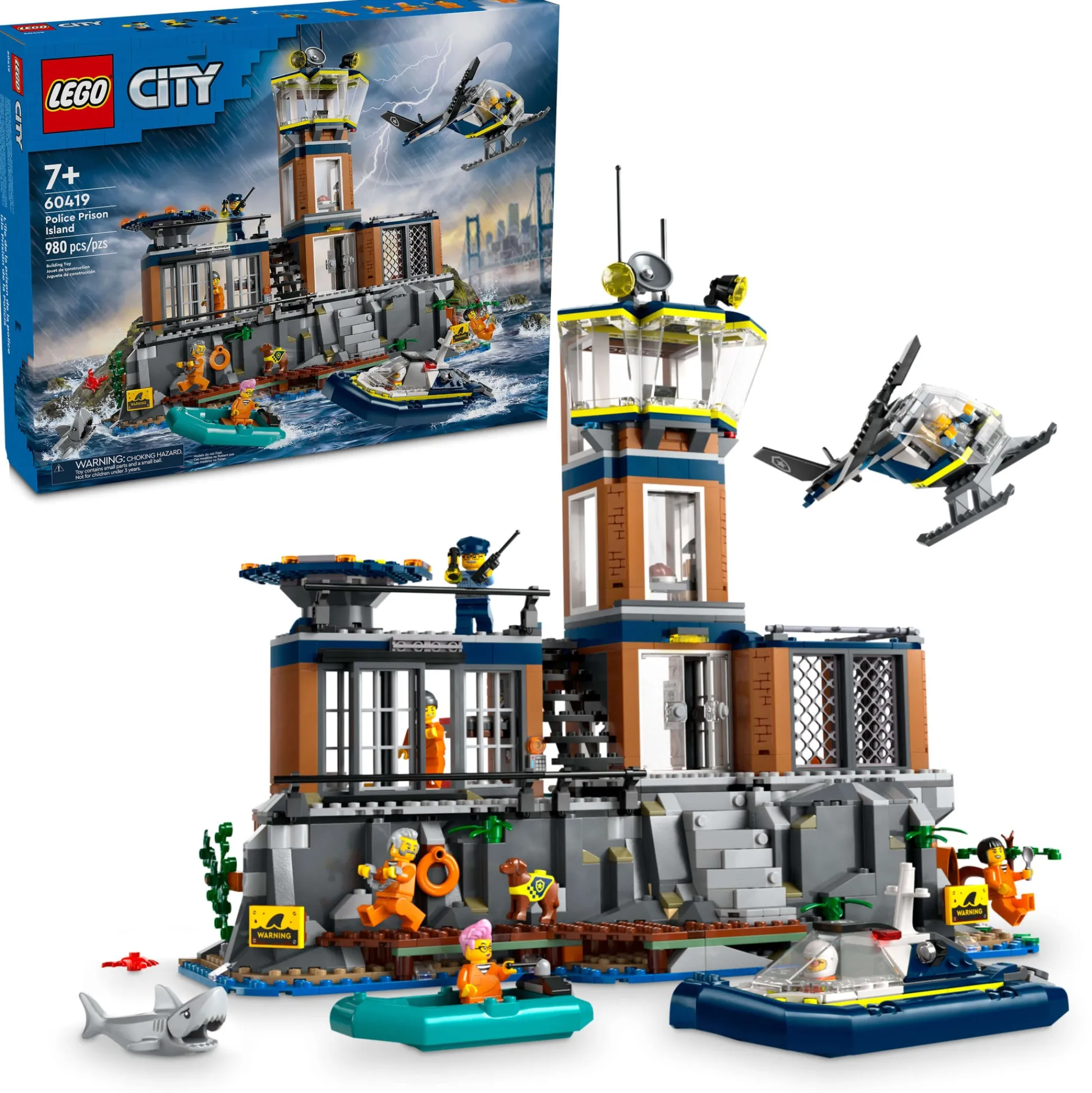 ToyHouse LEGO City Police Prison Island 980-Piece Building Toy Set 60419* Lego City|Lego Shop