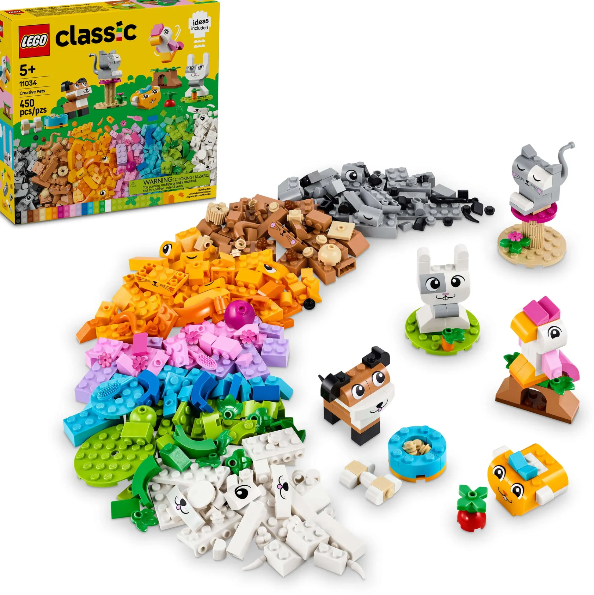 ToyHouse LEGO Classic Creative Pets Building Set - 450 Pieces Animal Toy 11034* Lego Classic|Lego Shop