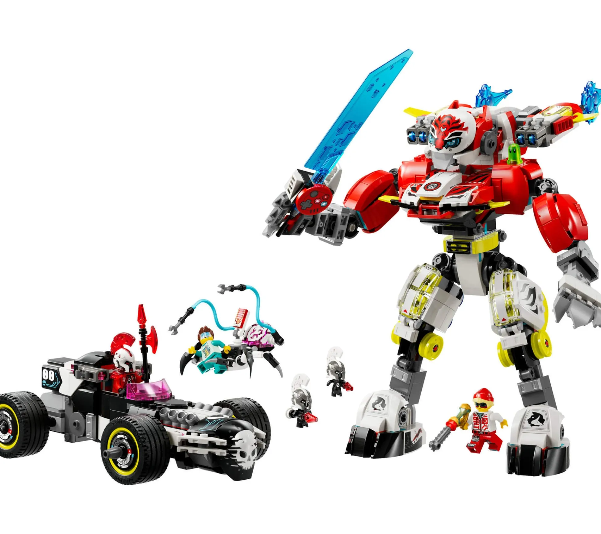 ToyHouse LEGO DREAMZzz Cooper's Tiger Mech & Zero's Hot Rod Car 1006-Piece Set* Lego Dreamzzz|Lego Shop