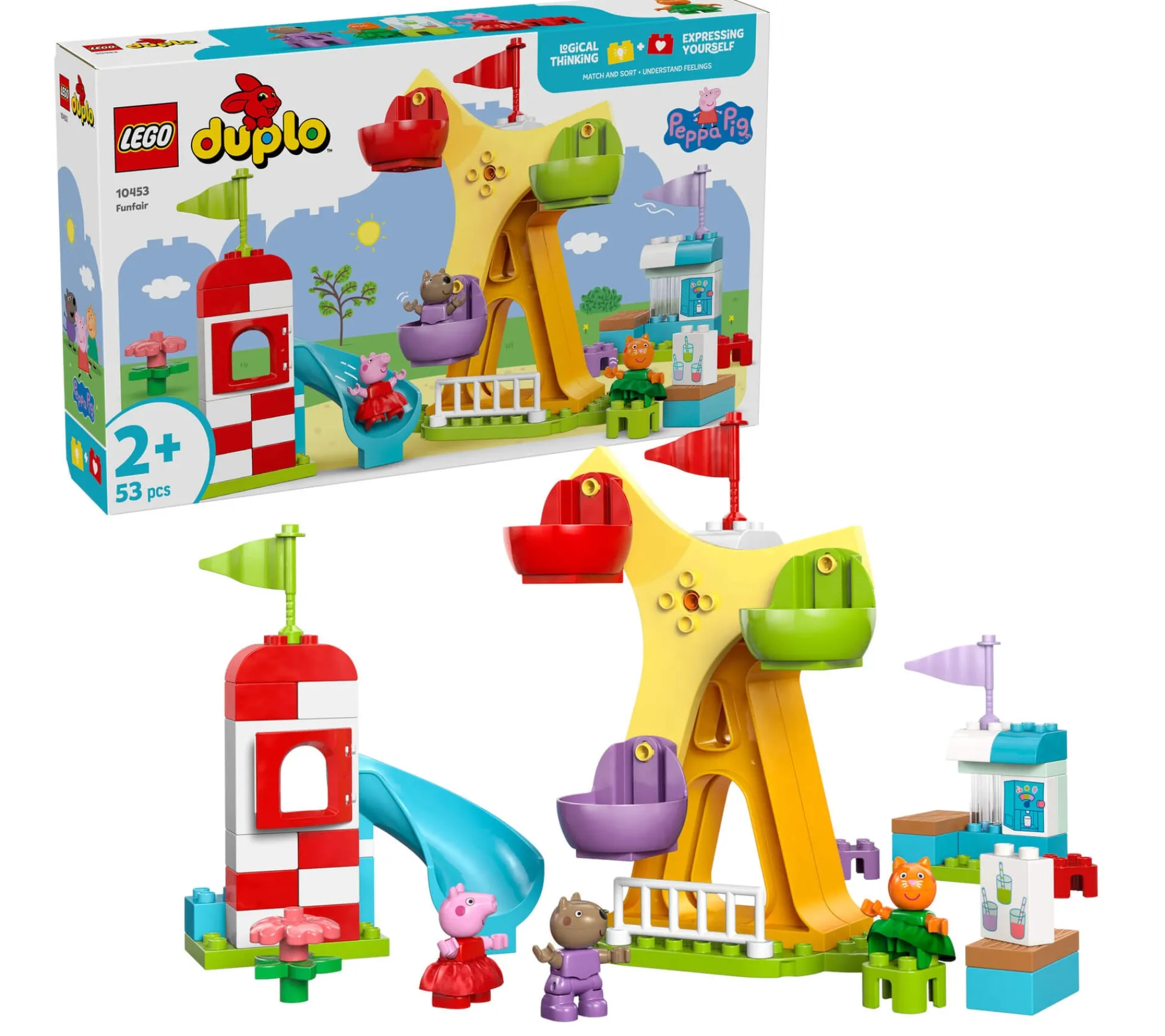 ToyHouse LEGO DUPLO 53-Piece Peppa Pig Funfair Amusement Park Toddler Toy* Preschool Pals|Lego Duplo