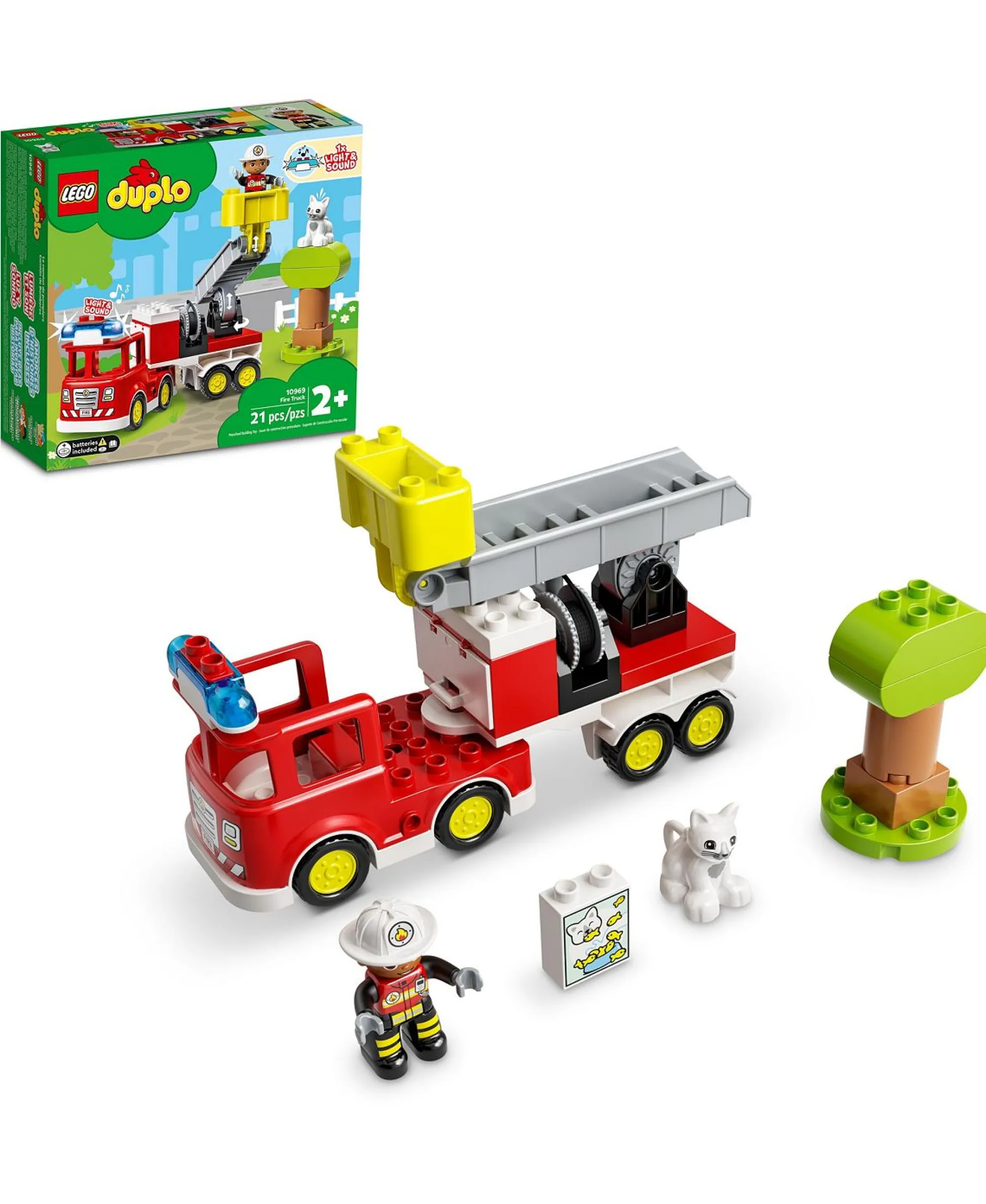 ToyHouse LEGO DUPLO Rescue Fire Truck 10969 Interactive Building Set - 21 Pieces* Social & Emotional Skills|Lego Duplo