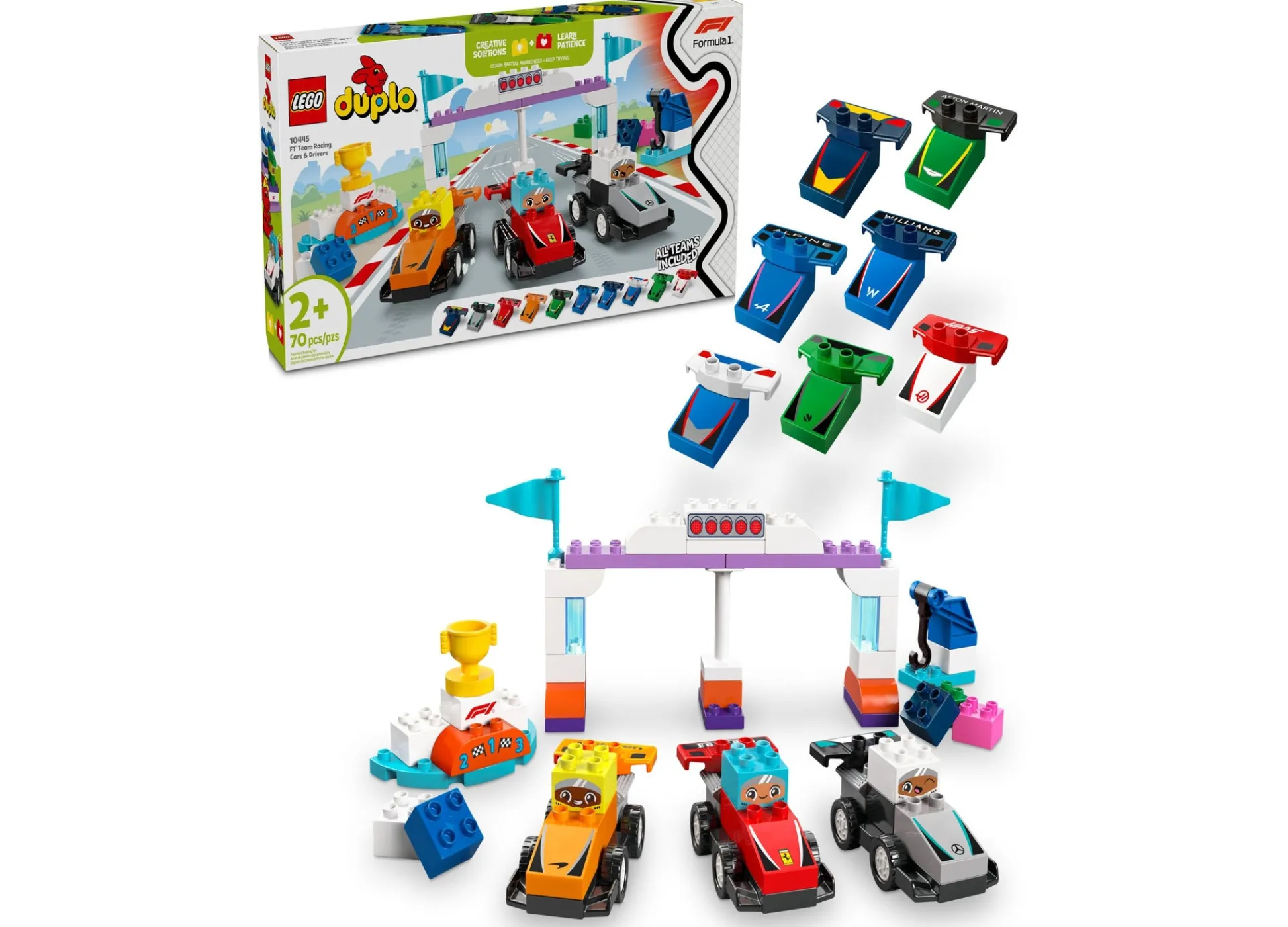 Macy's - Supplier LEGO DUPLO Town F1 Team Race Cars Building Set 10445, 70 Pieces* Lego Duplo|Lego Shop