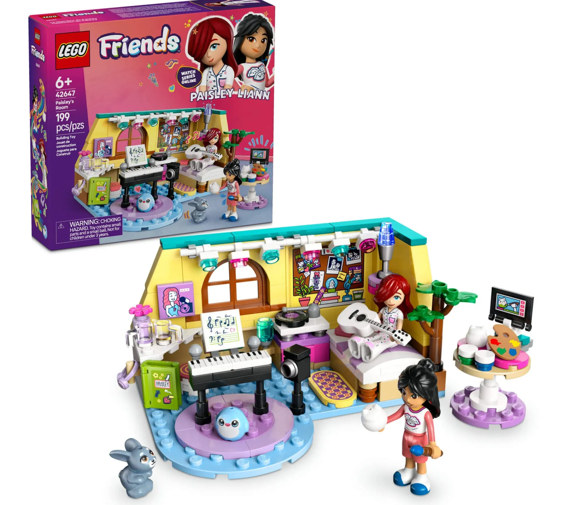ToyHouse LEGO Friends 199-Piece Paisley’s Room Bedroom Playset - Arts & Music Theme* Lego Friends|Lego Shop