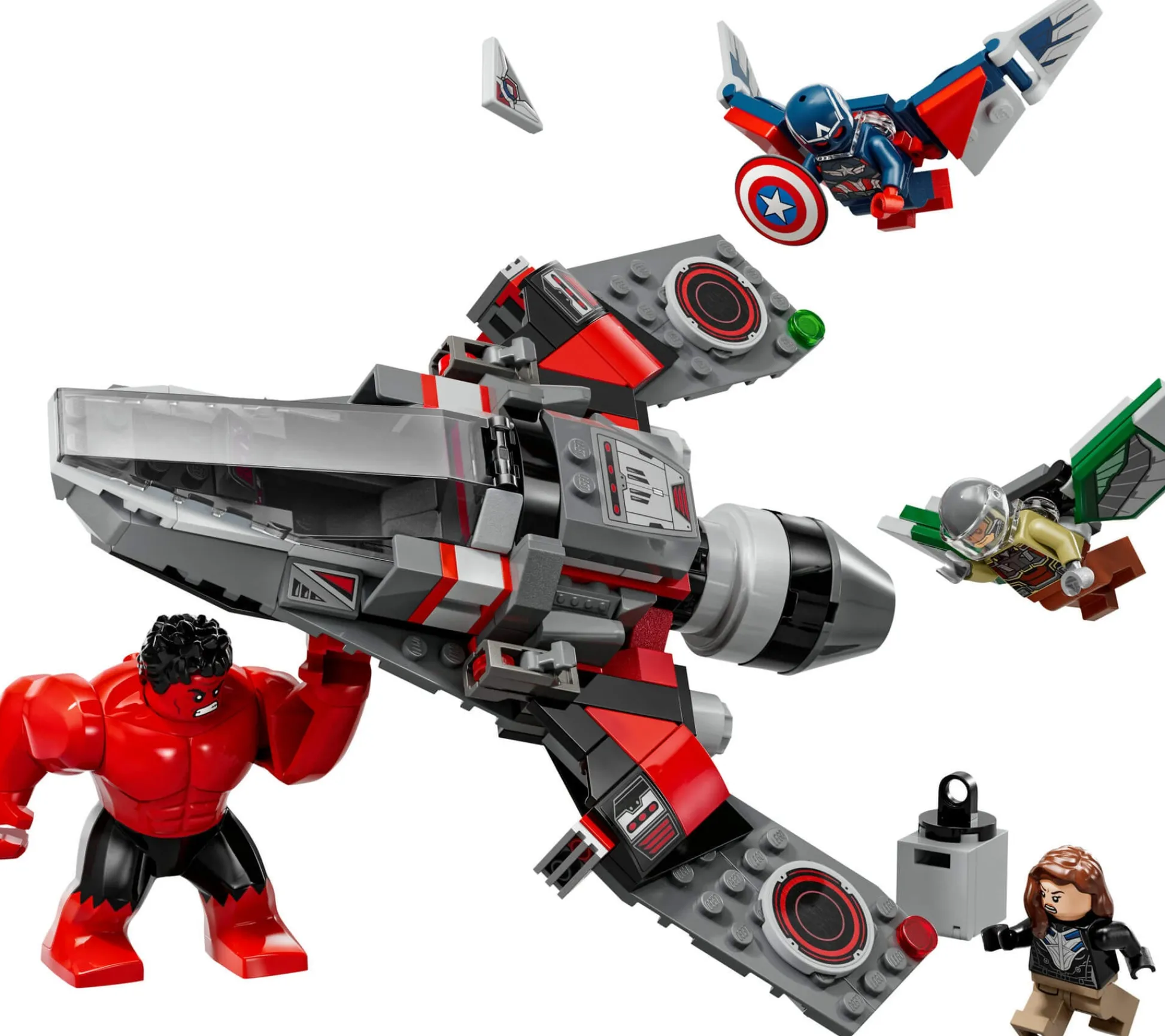 ToyHouse LEGO Marvel 223-Piece Captain America vs. Red Hulk Jet Battle Set* Lego Marvel|Lego Shop
