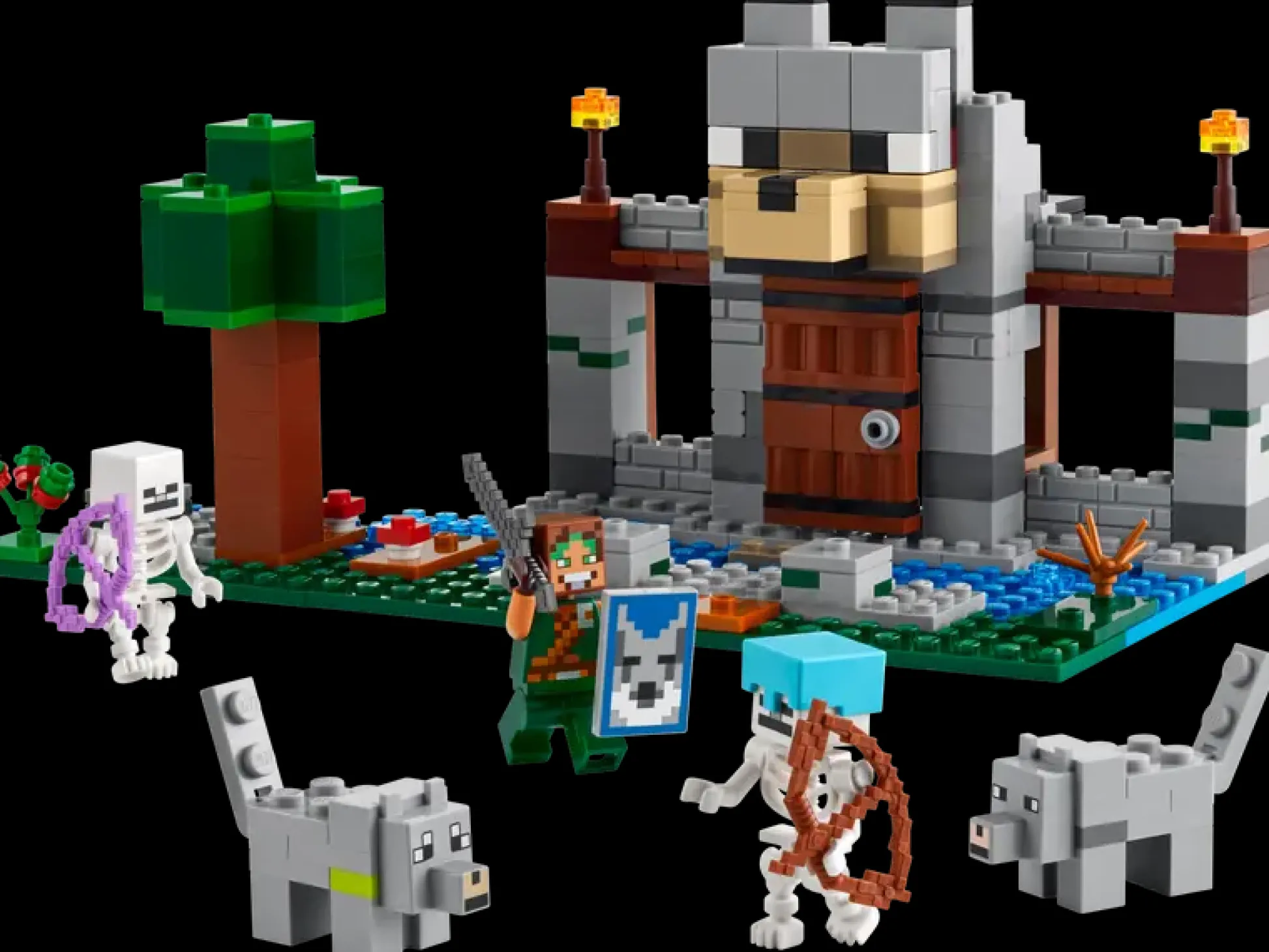 ToyHouse LEGO Minecraft The Wolf Stronghold 312-Piece Fortress Playset 21261* Lego Shop
