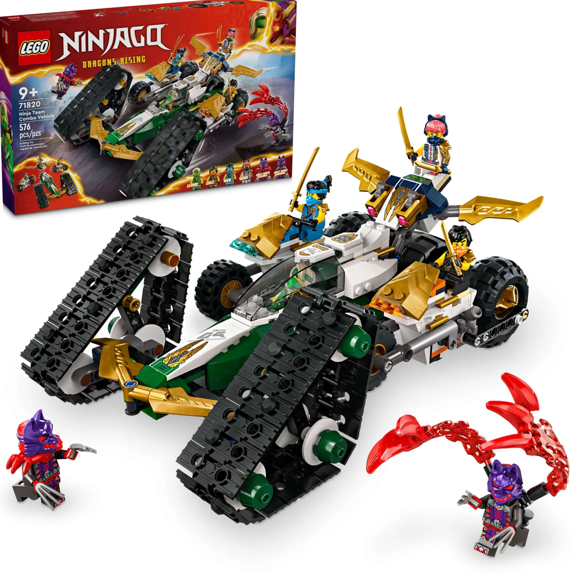 ToyHouse LEGO NINJAGO Ninja Team Combo Vehicle 4-in-1 Building Set 71820* Lego Ninjago|Lego Shop
