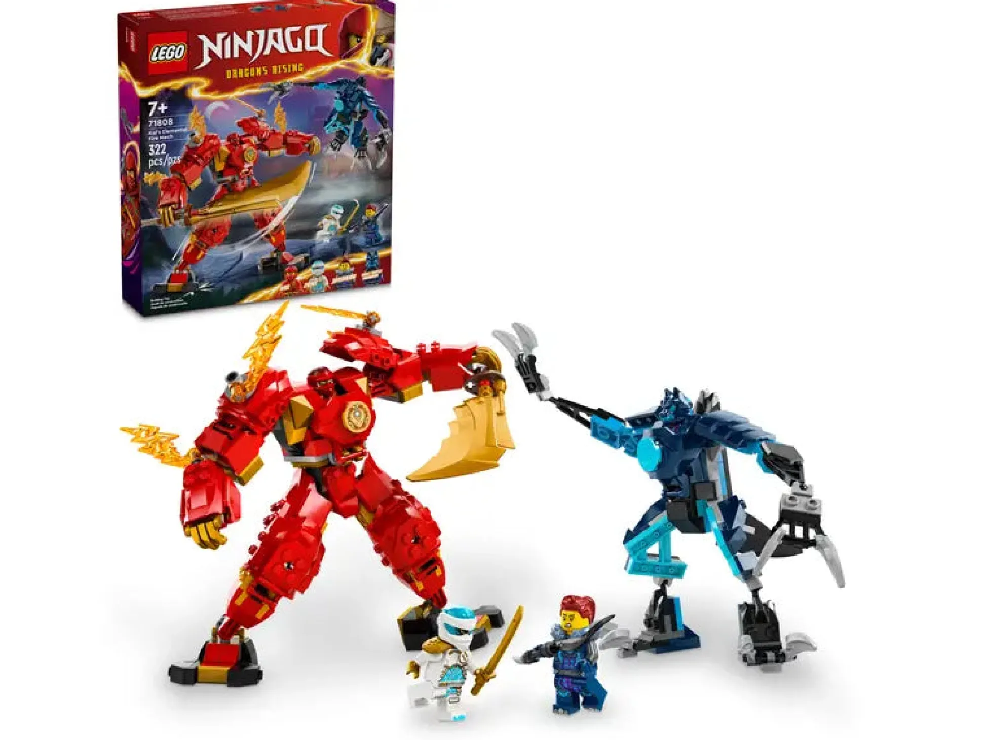 ToyHouse LEGO NINJAGO 322-Piece Kai's Elemental Fire Mech Toy 71808* Lego Ninjago|Lego Shop
