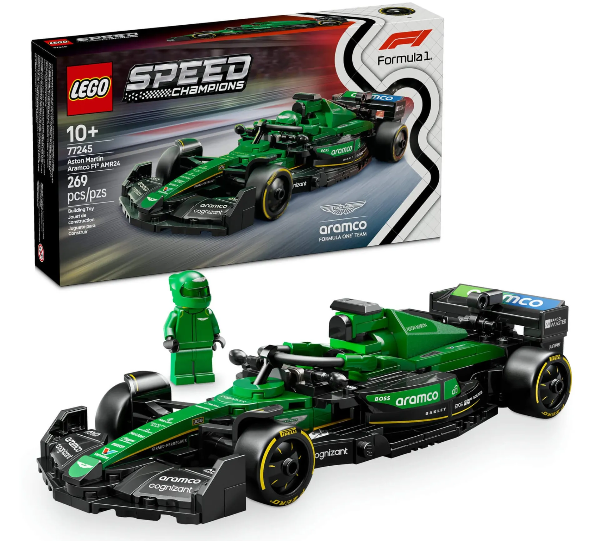ToyHouse LEGO Speed Champions Aston Martin Aramco F1 AMR24 Race Car Set - 269 Piece* Lego Speed Champions|Lego Shop
