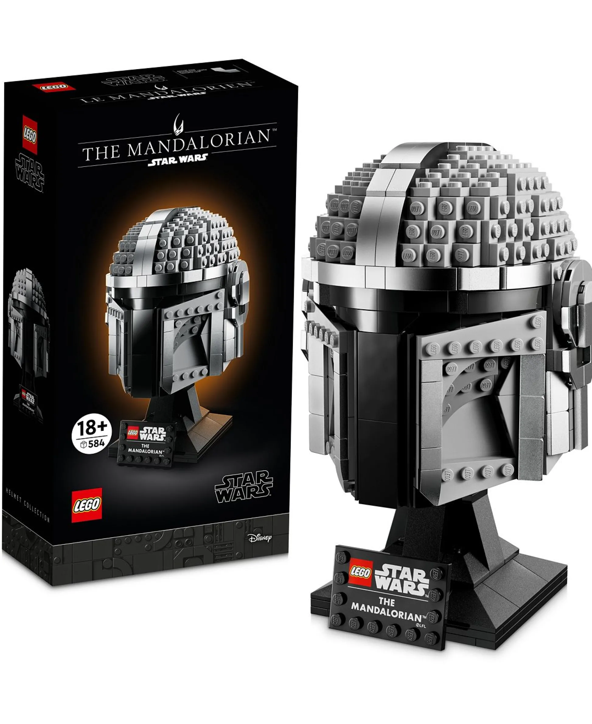 ToyHouse LEGO Star Wars The Mandalorian Helmet 18 cm Collectible Building Kit* Lego Star Wars|Lego Shop