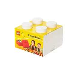 Flat River Group LEGO Storage Brick 4 - Stackable White Organizer for Bricks and Minifigures* Tables, Storage & Accessories|Lego Shop