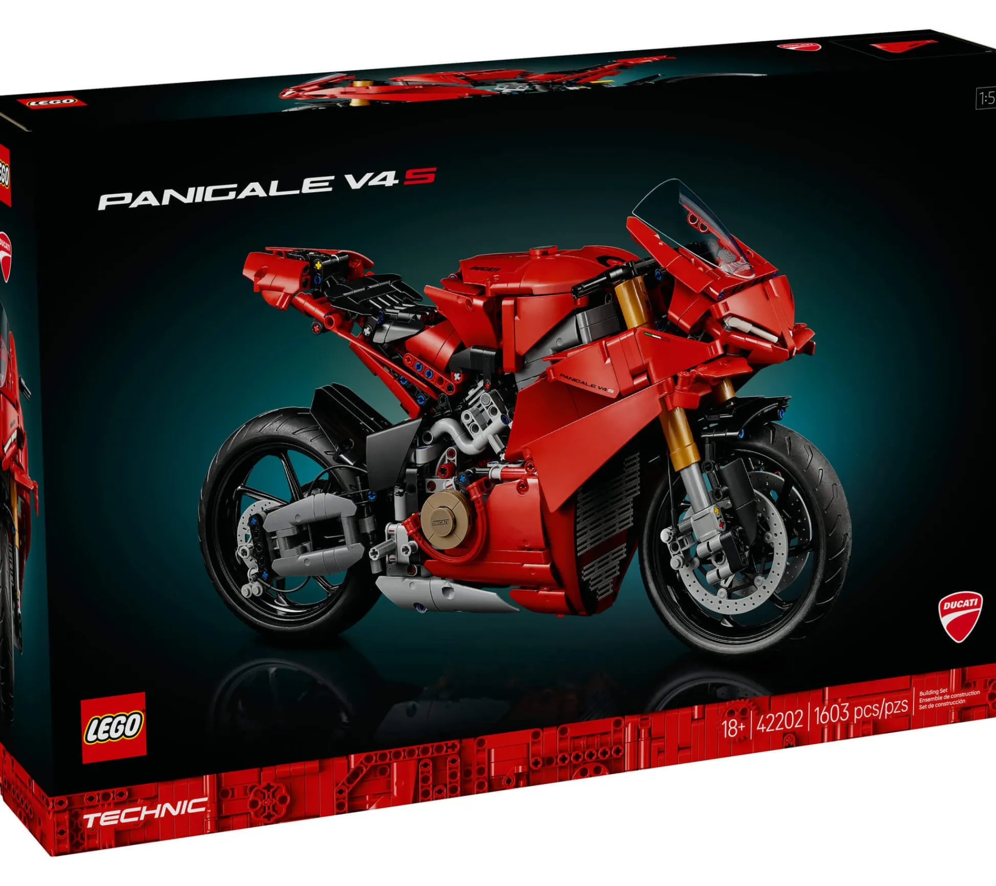 ToyHouse LEGO Technic Ducati Panigale V4 S Motorcycle Model 1,603 Pieces - Iconic Red* Lego Technic|Lego Shop