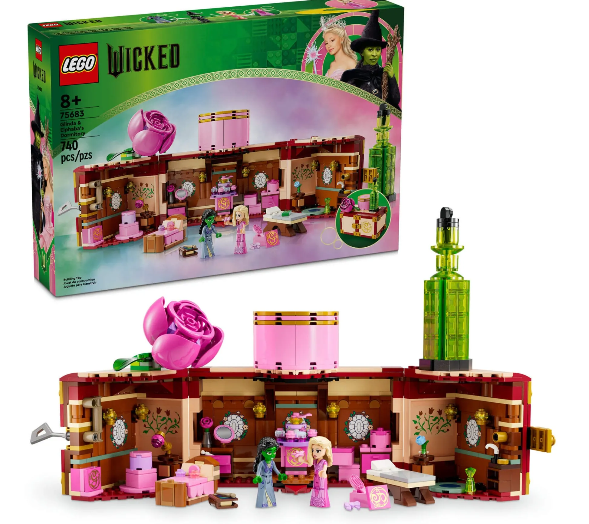 ToyHouse LEGO Wicked 740-Piece Glinda & Elphaba’s Dormitory Collectible Toy Model - 75683* Lego Disney|Lego Shop
