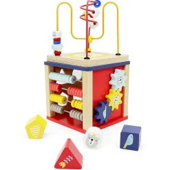 Flat River Group LEO & FRIENDS Alice 5-in-1 Activity Cube - Montessori-Approved Interactive Toy* Preschool Education Toys & Activities