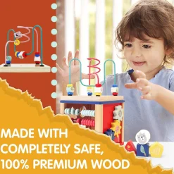 Flat River Group LEO & FRIENDS Alice 5-in-1 Activity Cube - Montessori-Approved Interactive Toy* Preschool Education Toys & Activities