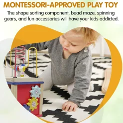 Flat River Group LEO & FRIENDS Alice 5-in-1 Activity Cube - Montessori-Approved Interactive Toy* Preschool Education Toys & Activities