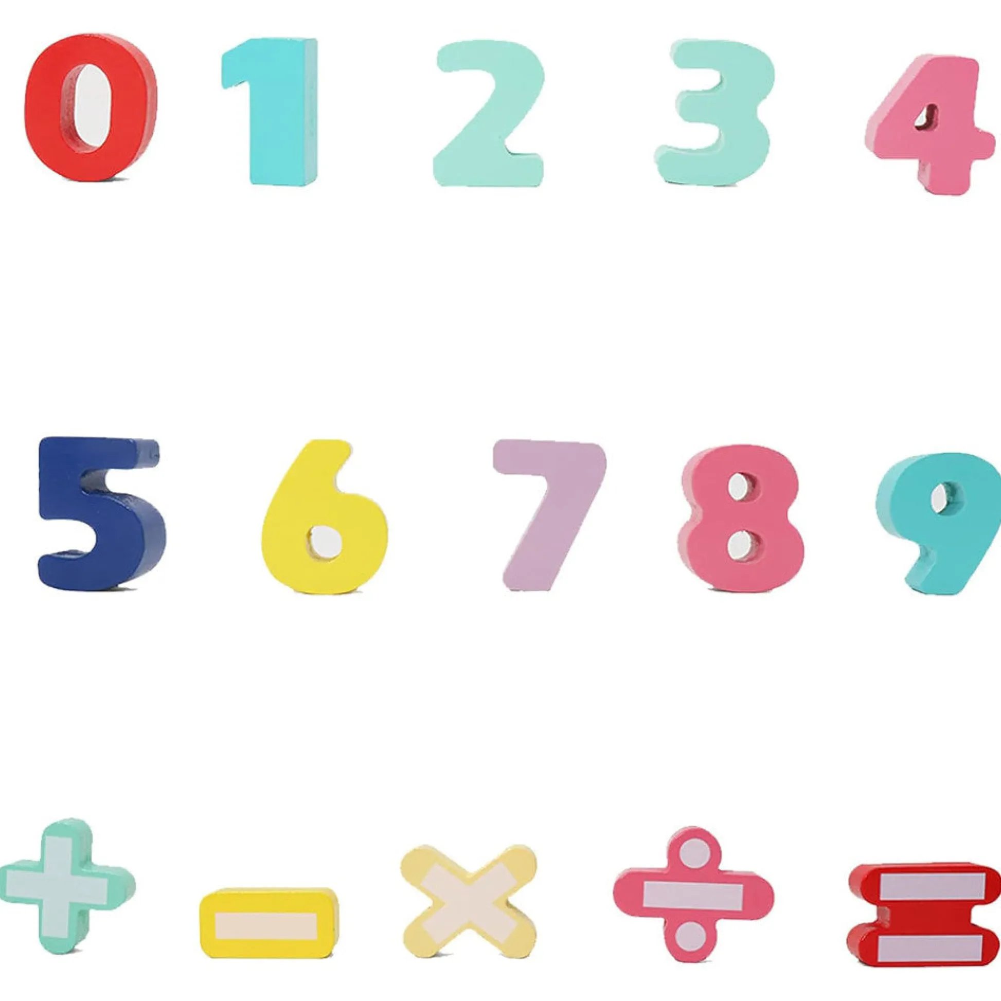 Flat River Group LEO & FRIENDS Colorful Wooden Chunky Number Math Puzzle - 26 Pieces, Learning Toy* Math Toys|Math, Counting & Time