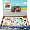 Flat River Group LEO & FRIENDS Magnetic Transportation Playset - Colorful 71-Piece Learning Toy* Preschool Education Toys & Activities|Preschool Vehicles