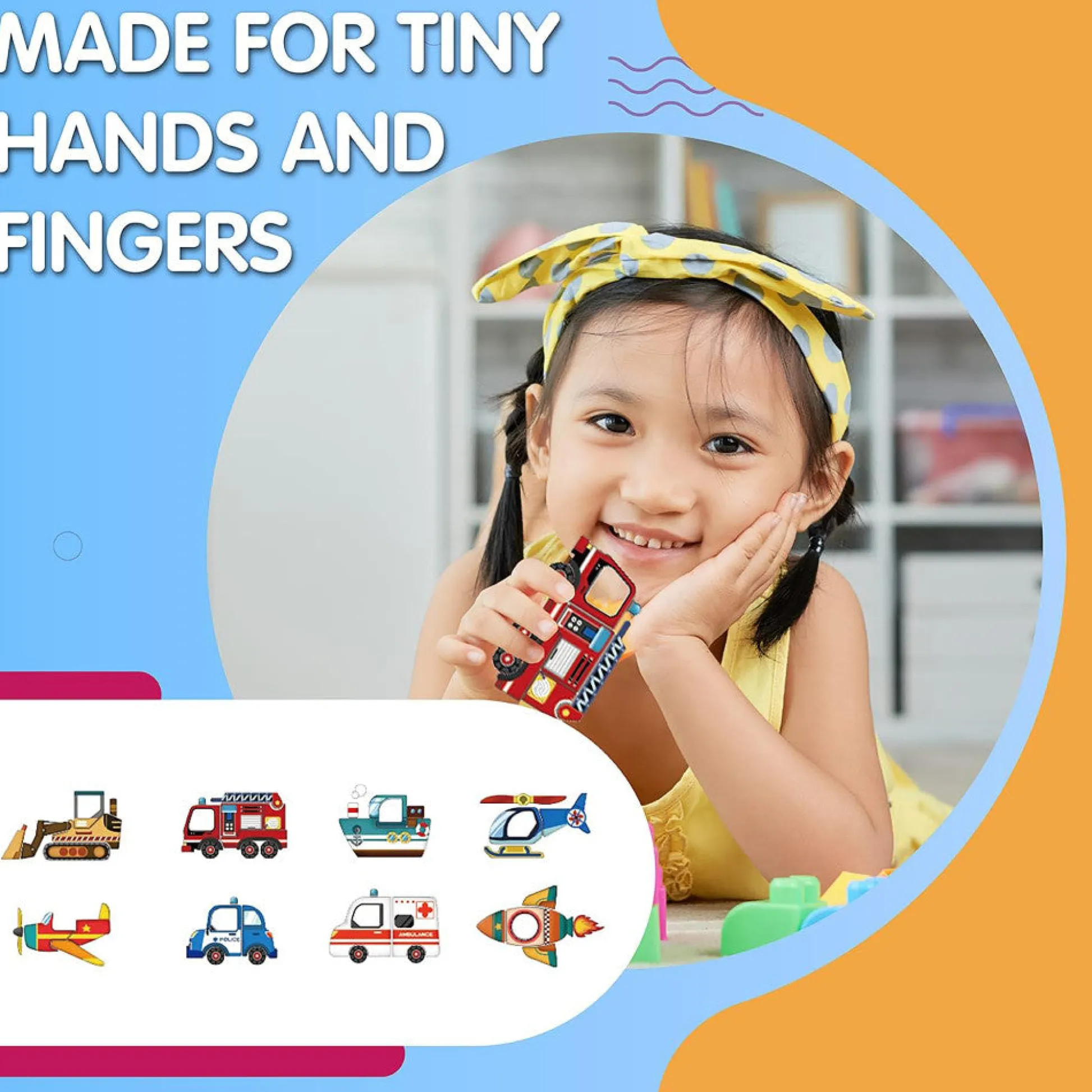 Flat River Group LEO & FRIENDS Magnetic Transportation Playset - Colorful 71-Piece Learning Toy* Preschool Education Toys & Activities|Preschool Vehicles