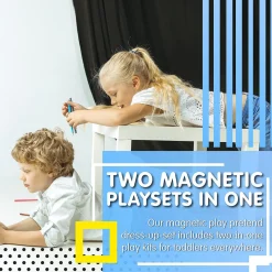 Flat River Group LEO & FRIENDS Magnetic Transportation Playset - Colorful 71-Piece Learning Toy* Preschool Education Toys & Activities|Preschool Vehicles