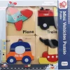 Flat River Group LEO & FRIENDS Transportation-Themed Wooden Puzzle Set – 23 pc* Puzzles