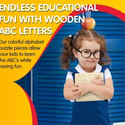 Flat River Group LEO & FRIENDS Wooden Chunky Alphabet Puzzle - 27 Piece Set* Preschool Education Toys & Activities|Puzzles