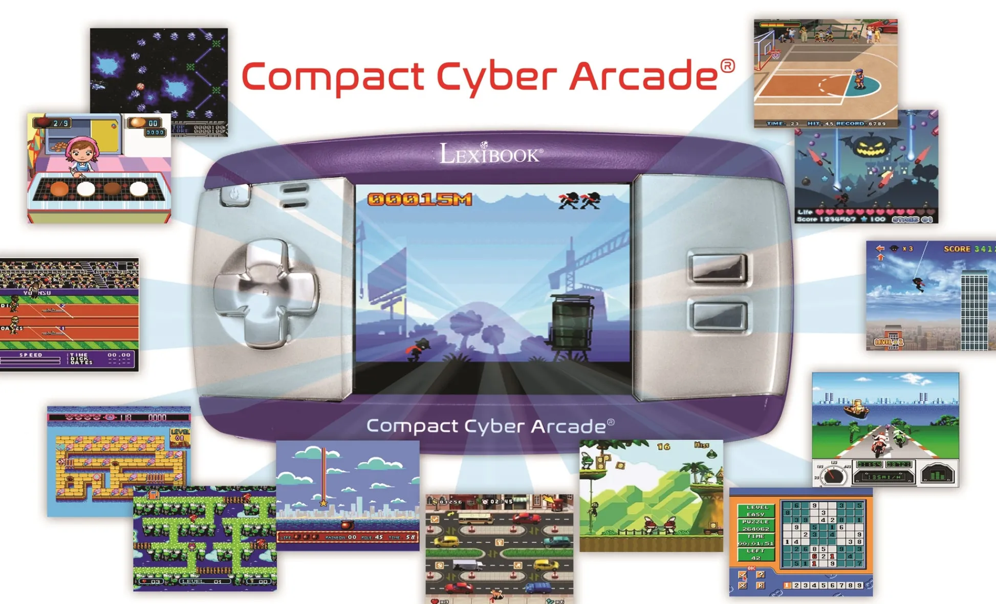 Lexibook Compact Cyber Arcade with 250 Games and LCD Screen* Electronics