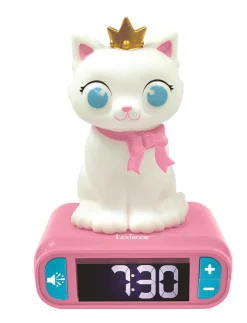 Lexibook Kitten-Themed Digital Alarm Clock with Nightlight - Interactive Sound Effects* Electronics