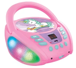 Lexibook Unicorn-Themed Bluetooth Portable CD Player - Multicolor* Electronics