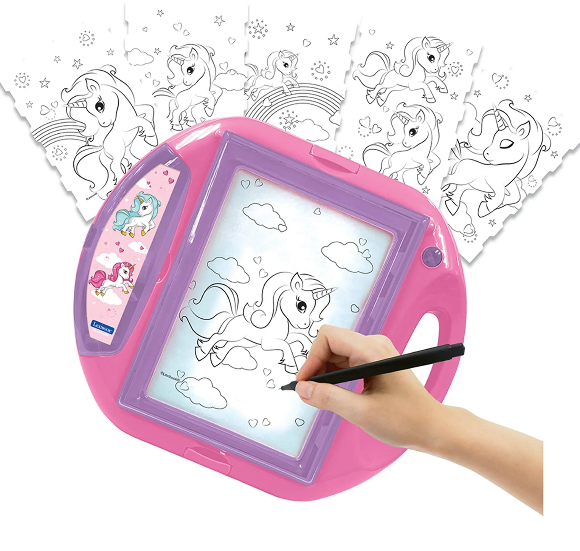 Lexibook Unicorn-Themed Drawing Projector Kit with Light-Up Screen and Accessories* Drawing, Color & Painting