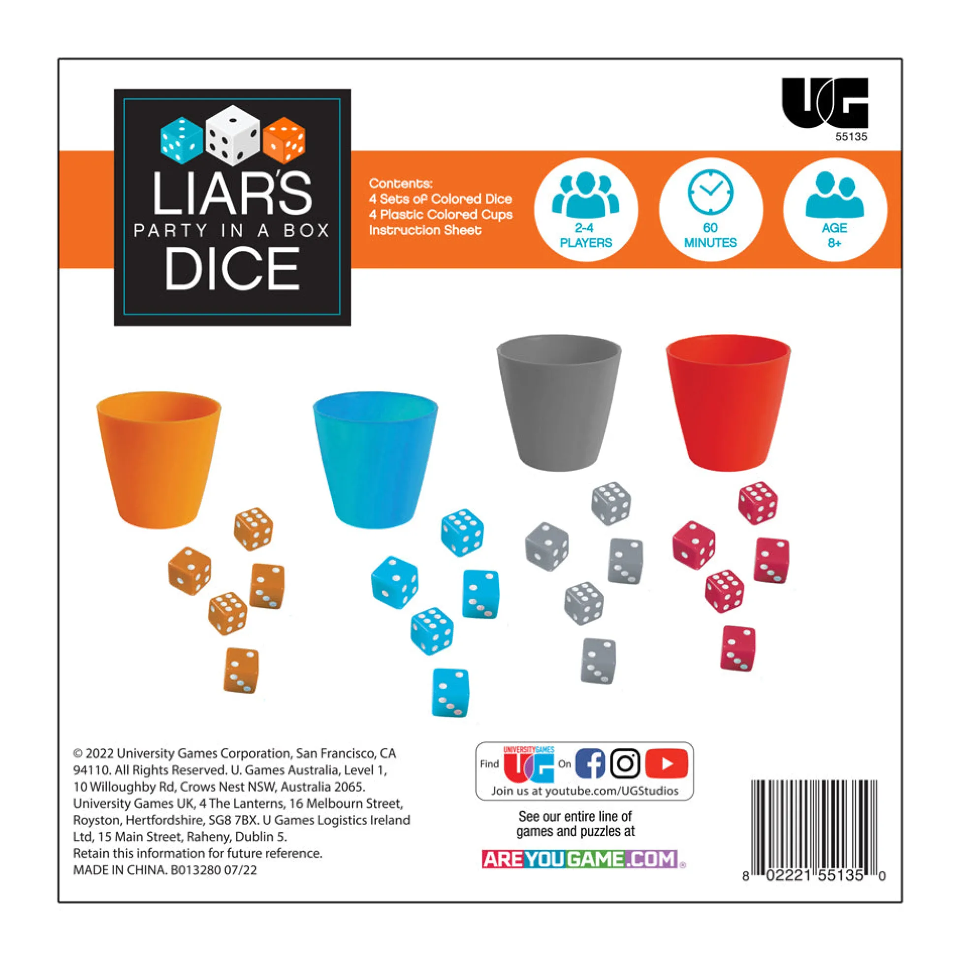 AreYouGame Liar's Dice Party in a Box - Classic Bluffing Game* Board Games|Role-Playing Games