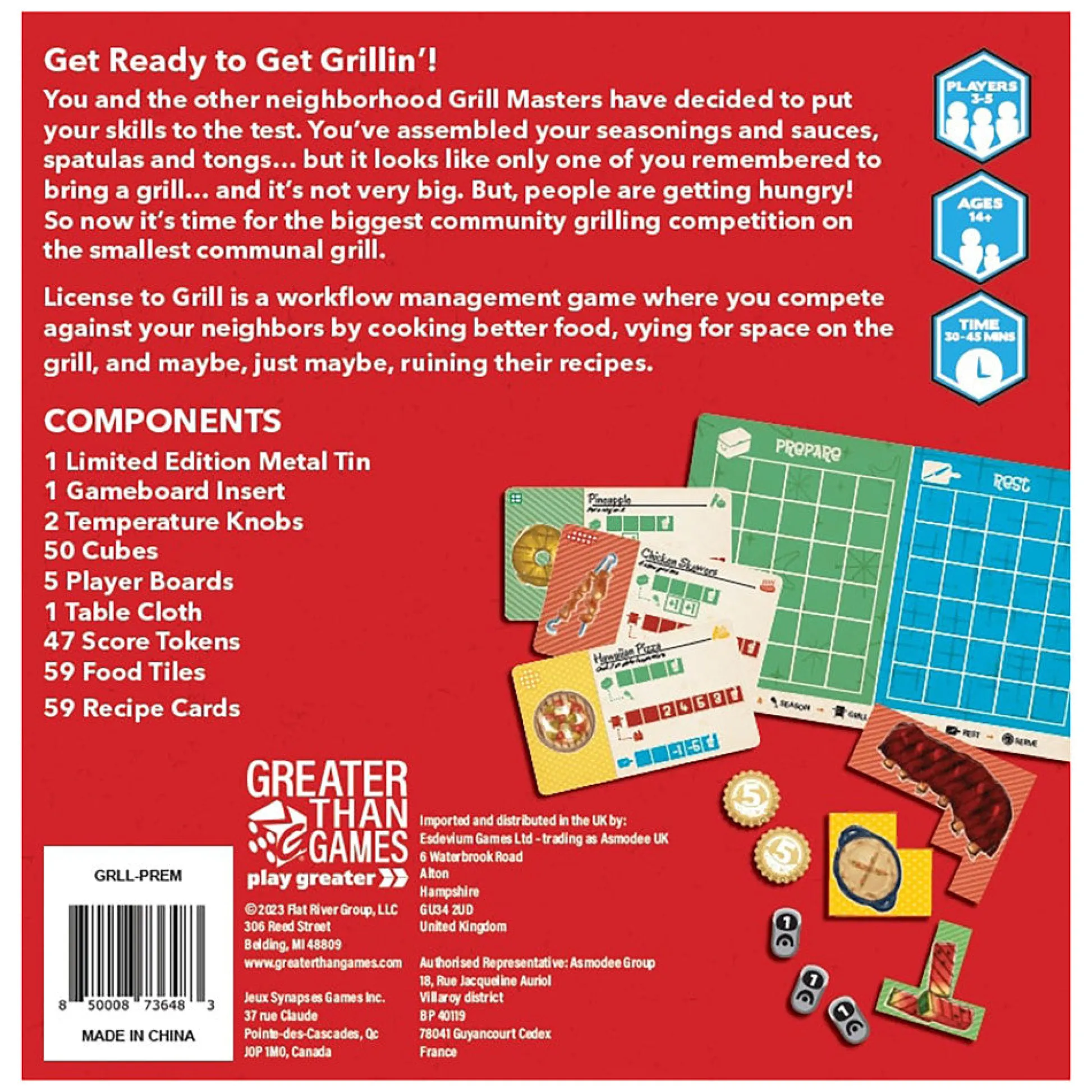 Flat River Group License to Grill Premium Edition - Strategic Polyomino Placement Game for Ages 14+* Board Games|Role-Playing Games