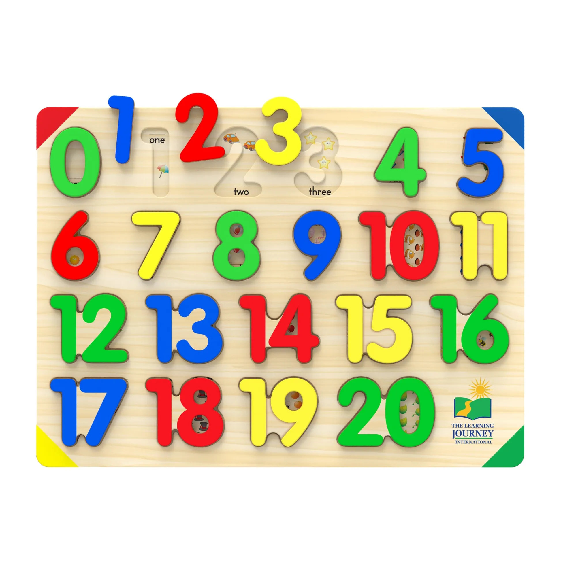 AreYouGame Lift & Learn Colorful Numbers Tray Puzzle - 21 pcs* Puzzles