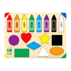 AreYouGame Lift & Learn Colors & Shapes Wooden Puzzle - 16 Pcs* Puzzles
