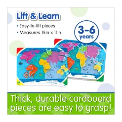 AreYouGame Lift & Learn Puzzle - Global Explorer - Continents & Oceans - 22 Pieces* Puzzles