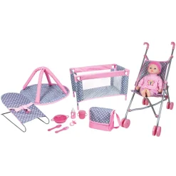 Flat River Group Lissi 16" Deluxe Baby Doll Playset with Accessories* Social & Emotional Skills|Stuffed Animals & Plush Toys