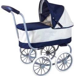 Flat River Group Lissi Classic Navy Baby Doll Pram with Adjustable Canopy* Social & Emotional Skills|Baby Dolls