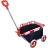 Flat River Group Lissi Doll Pull Cart - Navy & Red - Foldable Design for Kids Ages 2+* Stuffed Animals & Plush Toys|Social & Emotional Skills