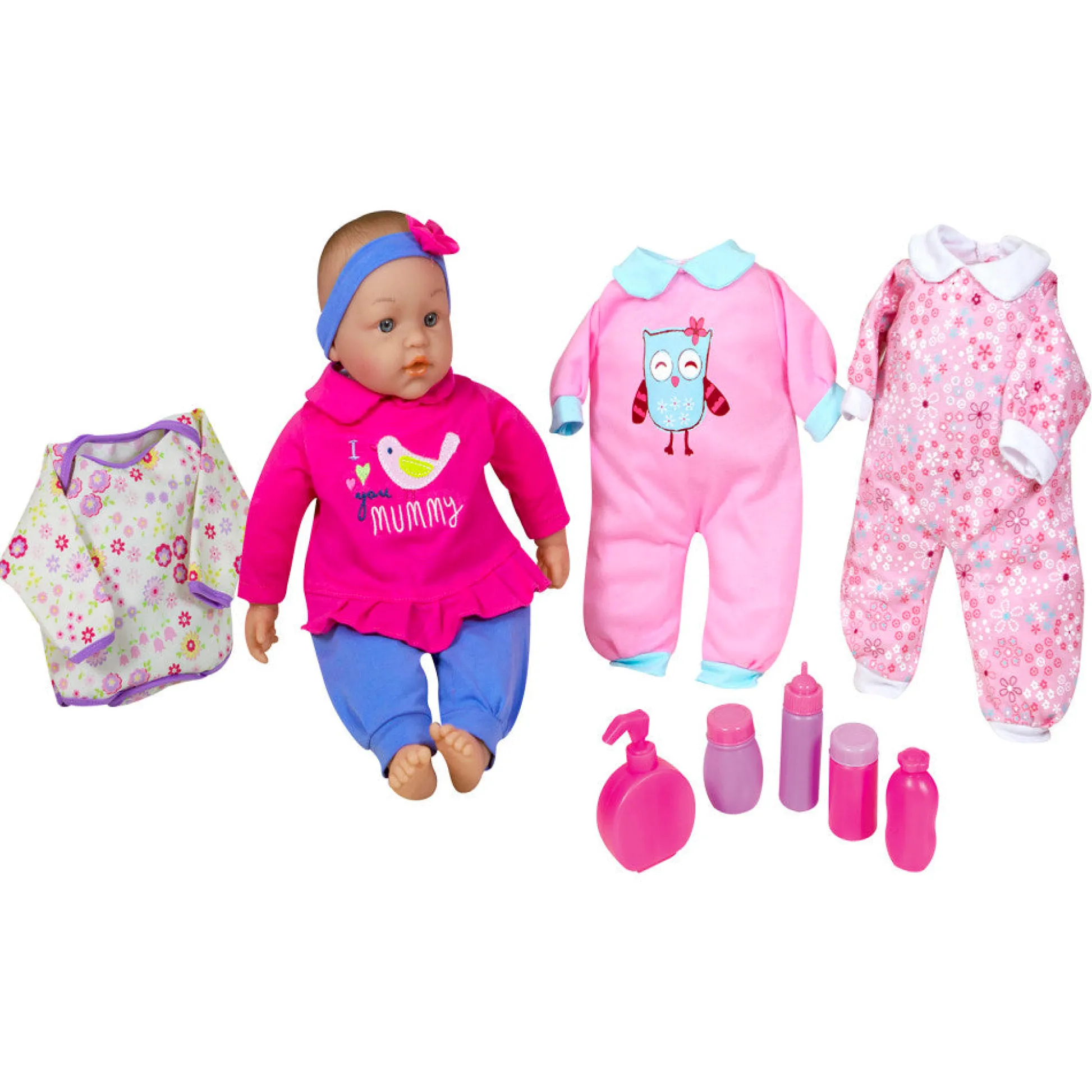 Flat River Group Lissi 15-inch Interactive Baby Doll with Extra Outfits and Accessories* Social & Emotional Skills|Interactive Dolls & Pets
