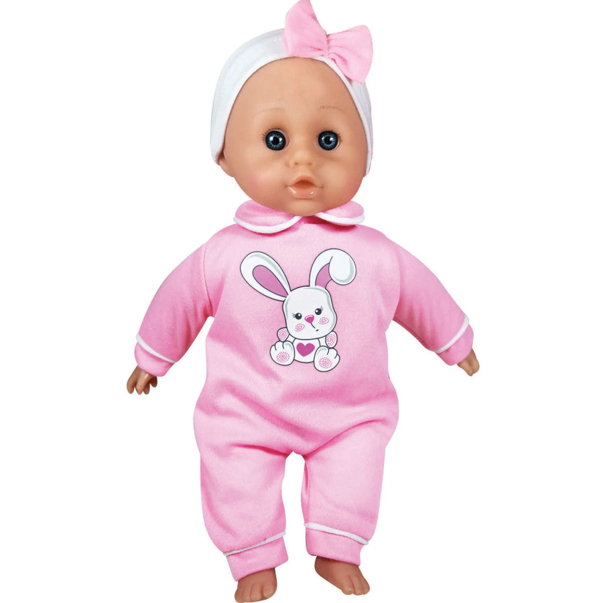 Flat River Group Lissi 14-inch Talking Baby Doll with Crib - Pink Bunny Outfit* Interactive Dolls & Pets|Stuffed Animals & Plush Toys