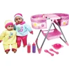 Flat River Group Lissi Twin Highchair & Baby Dolls Playset - Pink & Yellow, Ages 2+* Stuffed Animals & Plush Toys|Social & Emotional Skills
