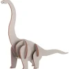 Flat River Group Little & Wood Brachiosaurus: Medium Grey 3D Wooden Dino Puzzle Kit* Puzzles
